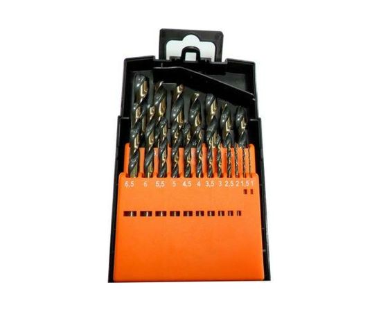 Набор сверл по металлу Р6М5К5 1.0-10 мм, 19 шт. пласт/ф Professional АвтоDело 40819 14573 – изображение 2