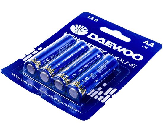 Алкалиновая батарейка DAEWOO LR 6 HIGH ENERGY Alkaline 2021 BL-4 5030329 – изображение 2