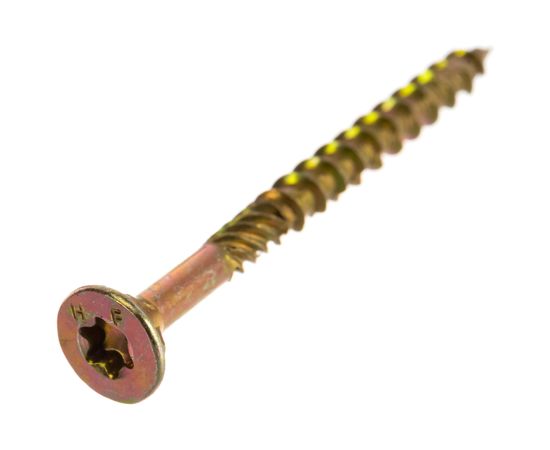 Конструкционный самозенкующий саморез BULLIT TORX20 4x50, желтый, потайной, 12 шт., подвес 14-0016270 – изображение 3