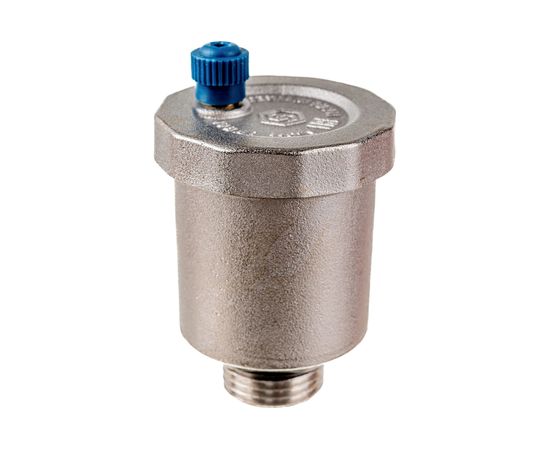 Автоматический воздухоотводчик STOUT вертикальный выпуск, наружная резьба 1/2"", никель, уплотнительное кольцо NBR SVS-1011-000015 RG008UB790S9BL – изображение 3