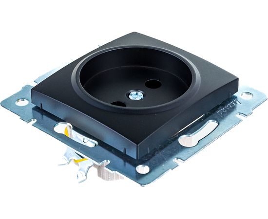 Розетка Lezard KARINA, без заземления, керамика чёрный бархат 707-4288-121 – изображение 3