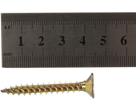 Шуруп vipкрепеж жёлтый цинк 6,0x45, 6 шт. 11402 VIP – изображение 4