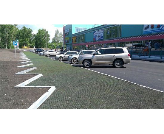 Газонная решетка Gidrolica 60х40х6,4 см - пластиковая черная клетка D400 602 – изображение 4