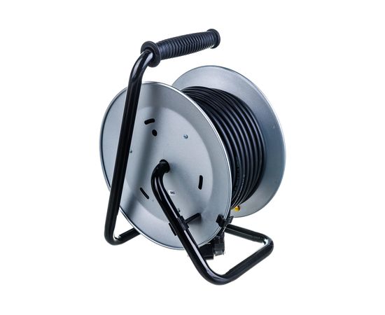 Однофазный удлинитель MTG на катушке металлический, 4X220В MT248А H05VV-F 3x1,50мм2 25м 7335 – изображение 4