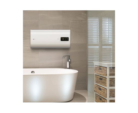 Накопительный водонагреватель TIMBERK нержавеющая сталь, 50л, горизонтальный, 2000W, сухой, SWH FSM8 50 H – изображение 4