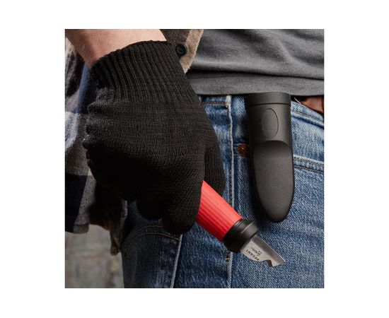 Нож монтажника REXANT нержавеющая сталь, двухсторонняя заточка, лезвие 33 мм 12-4931 – изображение 4