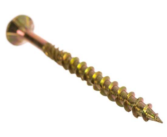 Конструкционный самозенкующий саморез BULLIT TORX20 4x50, желтый, потайной, 12 шт., подвес 14-0016270 – изображение 4