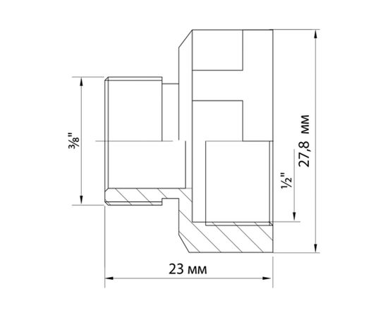 Переходник VRT 1/2-3/8 внутренняя/наружная, никель -1947-001510 503072 – изображение 7