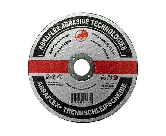 Круг отрезной по металлу + нержавейке (150x1,6x22 мм) Abraflex А150162223 