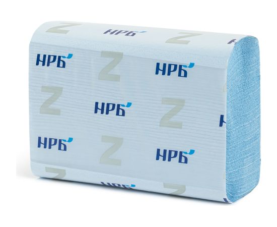 Листовые полотенца Z НРБ 190 л., двухслойные, 18 гр., цвет: голубой NRB-25Z245 