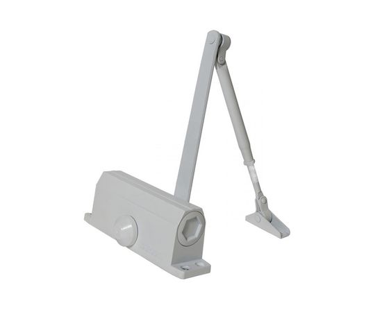 Дверной доводчик Trodos TD-100 с фиксацией 90 серебро 272036 