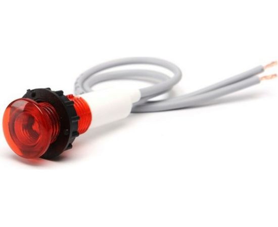 Сигнальная арматура Emas красная 10мм с силиконовым проводом 12В S100LK1 