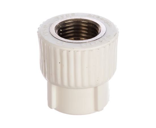Комбинированная муфта PRO AQUA PP-R ВР Белая 20-1/2 PA22008Pb 