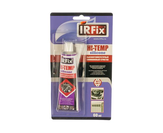 Высокотемпературный силиконовый герметик IRFIX HI-TEMP красный, 60 мл 20069 