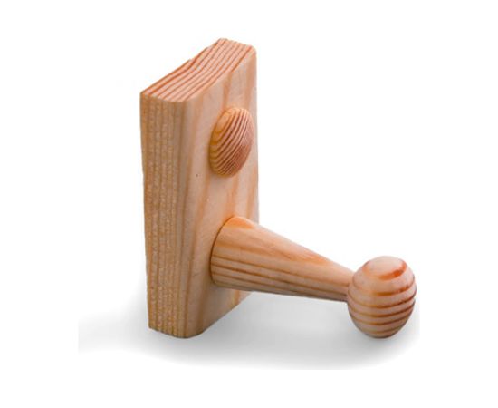 Крючок ЕВРОПАРТНЕР дерево, 45х44 мм, без покрытия, 1 шт. 0 9970 5 