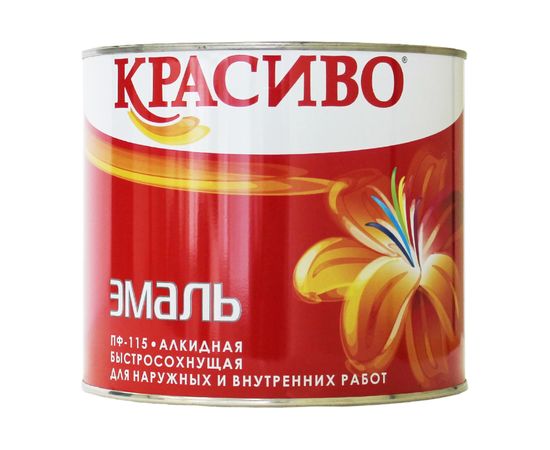 Эмаль Красиво ПФ-115 черная, банка 1,8 кг 4690417011179 