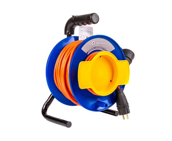 Удлинитель АТЛАНТ ПВС Атом 3х1 50м на садовой катушке 40286 