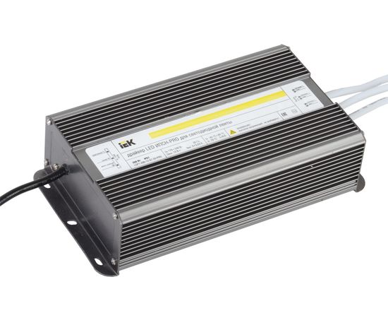 Драйвер IEK LED, ИПСН-PRO, 200Вт, 12В блок-шнуры IP67 LSP1-200-12-67-33-PRO 