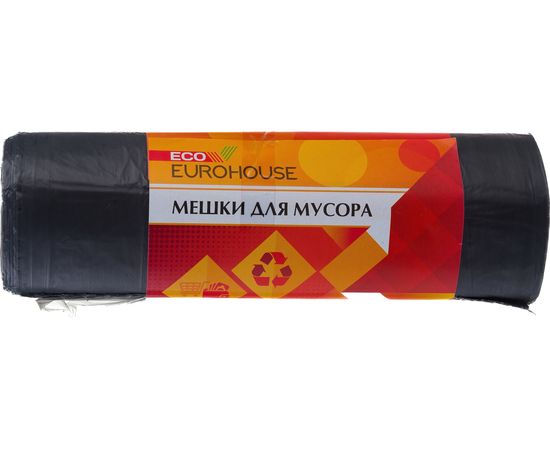 Мешки для мусора (10 шт; 120 л; 10,5 мкм; 68х109,5 см; ПНД) EUROHOUSE 3624 