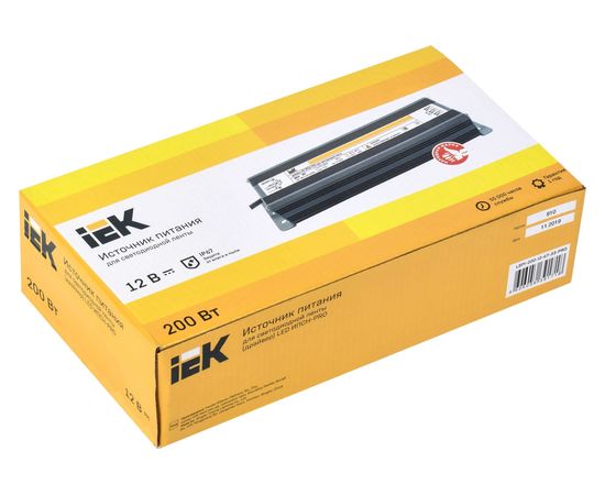 Драйвер IEK LED, ИПСН-PRO, 200Вт, 12В блок-шнуры IP67 LSP1-200-12-67-33-PRO – изображение 2