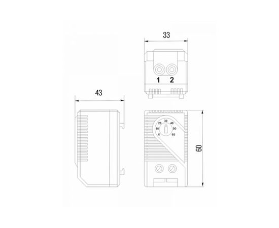 Термостат IEK NC от 0 до +60 C YCE-TNC-00-60 – изображение 2