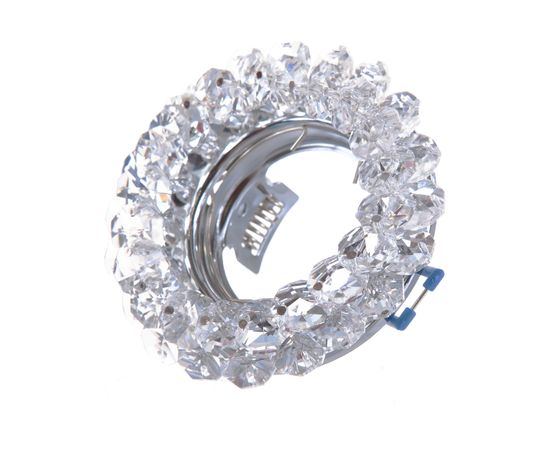 Светильник ЭРА DK16 CH/WH декор круглый с мелкими хрусталиками хром/прозрачный C0044737 – изображение 2