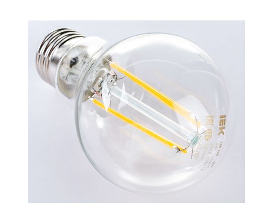 Лампа IEK серия 360, LED, A60, прозрачная, 9вт, 230В, 3000К, E27 LLF-A60-9-230-30-E27-CL – изображение 2