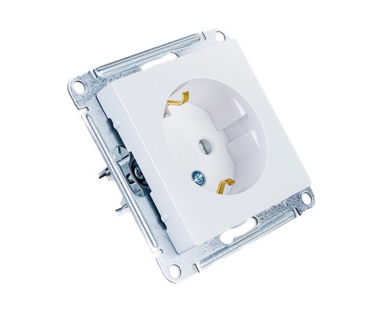 Механизм розетки Schneider Electric 1-м СП ATLAS DESIGN с заземлением, защитные шторки, 16А, жемчуг 1240285 – изображение 3