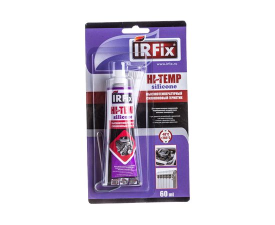 Высокотемпературный силиконовый герметик IRFIX HI-TEMP красный, 60 мл 20069 – изображение 3