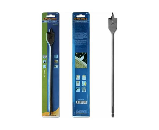 Сверло перовое по дереву (25х300 мм) ПРАКТИКА 774-214 – изображение 3