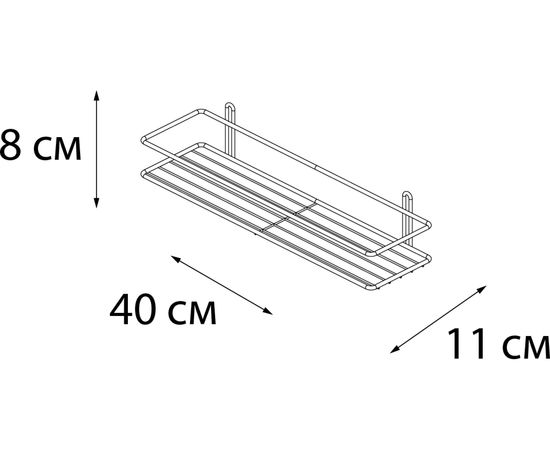 Прямая полка FIXSEN одноэтажная, хром FX-730-1 – изображение 3