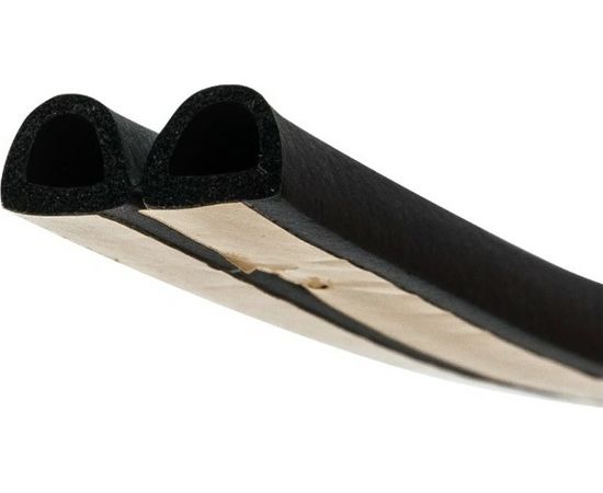 Самоклеящийся уплотнитель для дверей и окон ТДВ D профиль, 9х7,5 мм, черный 1502007 – изображение 3