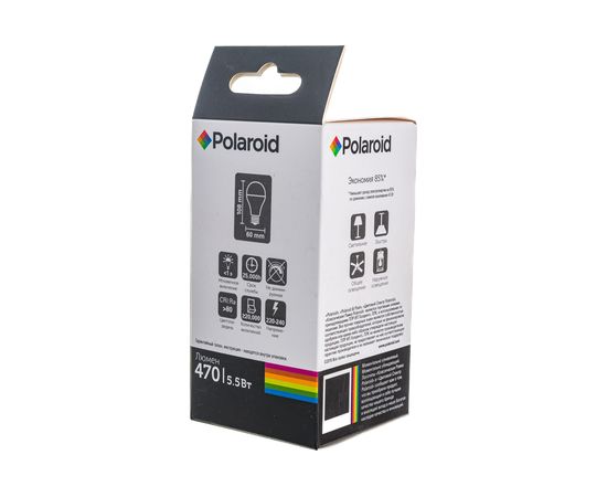 Светодиодная лампа Polaroid 220V A60 5,5W 3000K E27 470lm PL-A6055273 – изображение 4