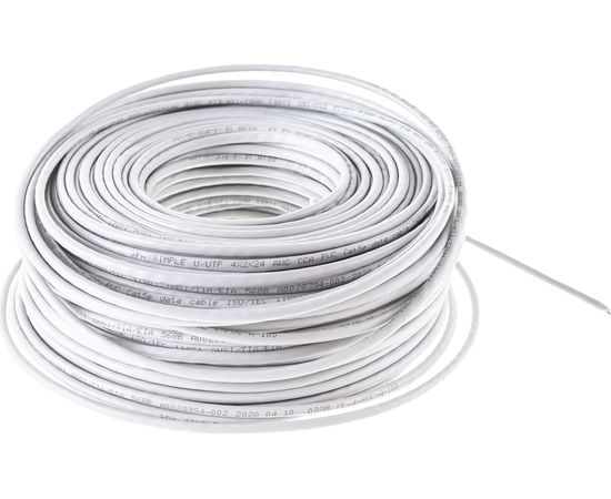 Кабель витая пара ЭРА U/UTP 4x2x24AWG Cat5e CCA PVC 100 м SIMPLE 6/1Б0044439 – изображение 5