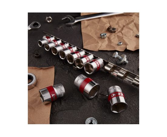 Набор торцевых головок REXANT 1/2, двенадцатигранные, CrV, 10 шт, 10-24 мм 12-8304 – изображение 5