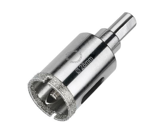 Коронка алмазная по керамограниту и керамике с центрирующим сверлом 28 мм Diamond Industrial DIDCSC028 