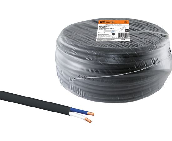 Кабель TDM ВВГ-П нгА-LS 2х2,5 окN-0,66 ГОСТ 100м SQ0117-0074 