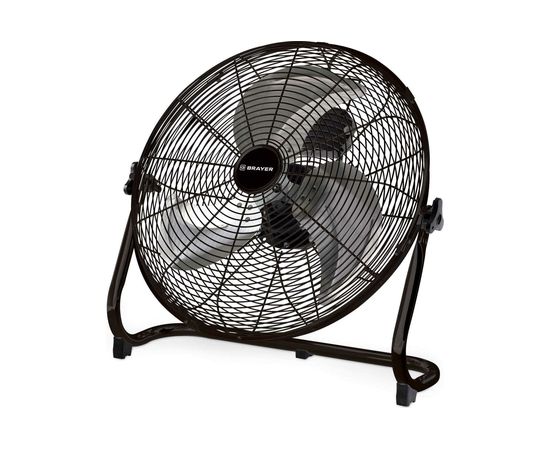 Вентилятор BRAYER 3 скорости, 3 алюминиевые лопасти, регулятор уровня наклона, 125 градусов, высота 53 см, 110 Вт 4960BR-BK BR4960BK 