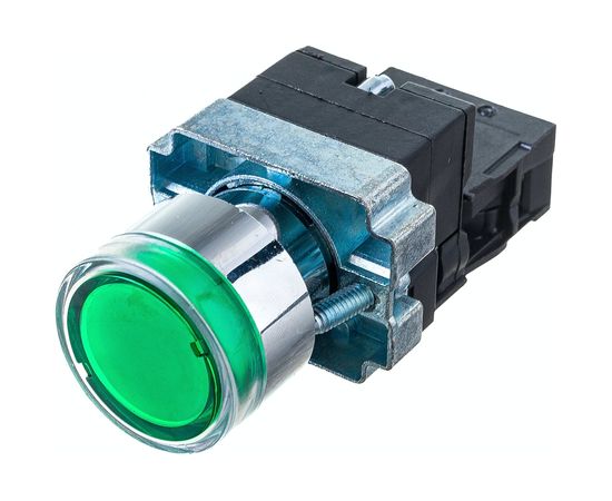 Кнопка управления ЭРА LAY5-BW3361 с подсветкой, зеленый, 1з, 20/200/6000 Б0045663 