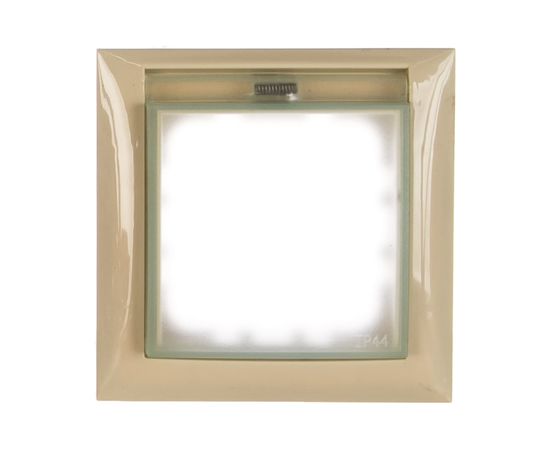 Универсальная защитная рамка с крышкой для выключателей и розеток LK Studio бежевый 869101-1 