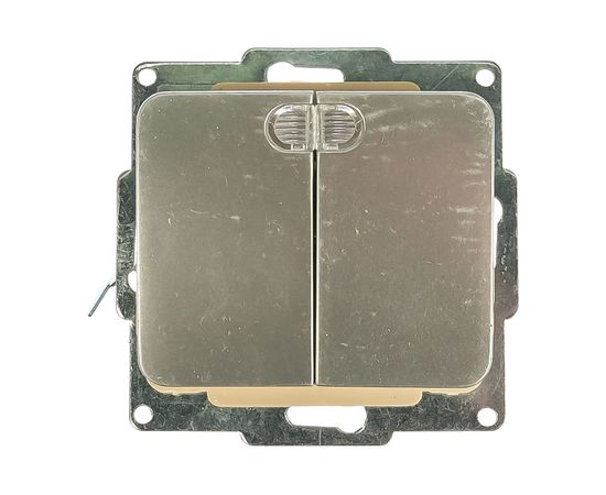 Двухклавишный выключатель с индикатором СВЕТОЗАР ГАММА, SV-54135-SM 