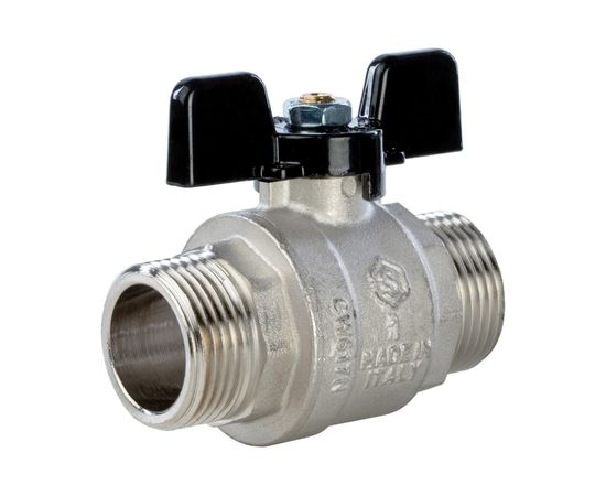 Шаровой полнопроходной кран STOUT НР/НР, ручка бабочка 1 RG008Q0M4B1A03 