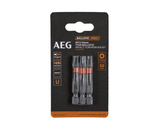 Биты ударные AAK503TX40 (3 шт; TX40; 50 мм) AEG 4932479190 