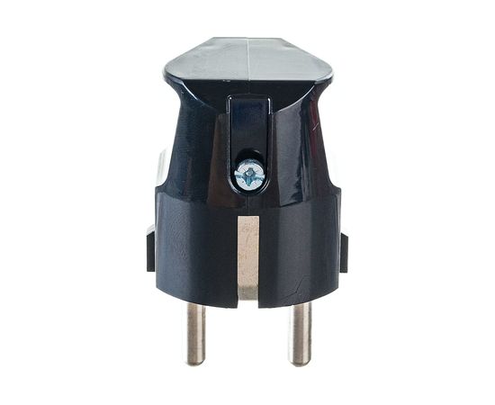 Вилка Aling-conel L-типа с заземляющим контактом 16A 250В, черный 308.13 137011 