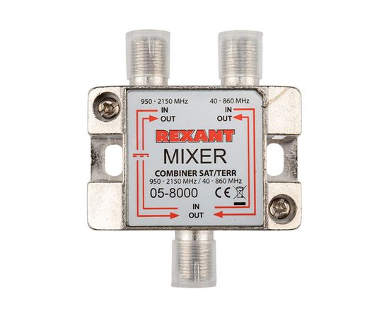 Делитель и сумматор REXANT 1 х 2 ТВ SAT F разъём в 40-2150 МГц 05-8000 – изображение 2