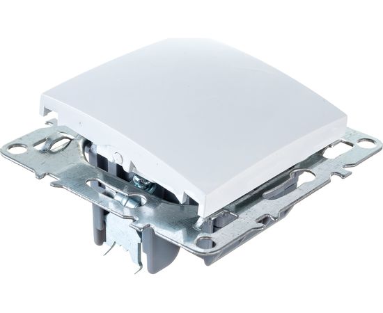 1-клавишный выключатель STEKKER механизм, 250В, 10А, серия Эрна, белый PSW10-9103-01 39311 – изображение 2