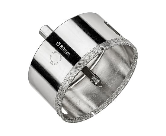 Коронка алмазная по керамограниту и керамике с центрирующим сверлом 80 мм Diamond Industrial DIDCSC080 – изображение 2