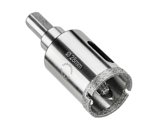 Коронка алмазная по керамограниту и керамике с центрирующим сверлом 28 мм Diamond Industrial DIDCSC028 – изображение 2