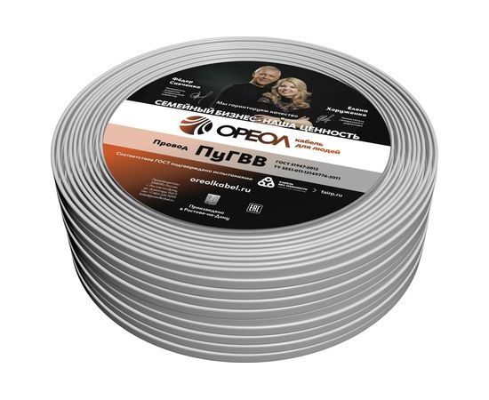 Провод ОРЕОЛ ПуГВВ 2х1,5 белый 100м 83209 – изображение 2