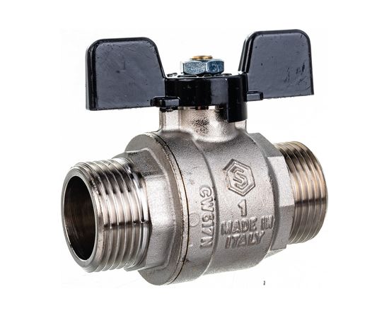 Шаровой полнопроходной кран STOUT НР/НР, ручка бабочка 1 RG008Q0M4B1A03 – изображение 3